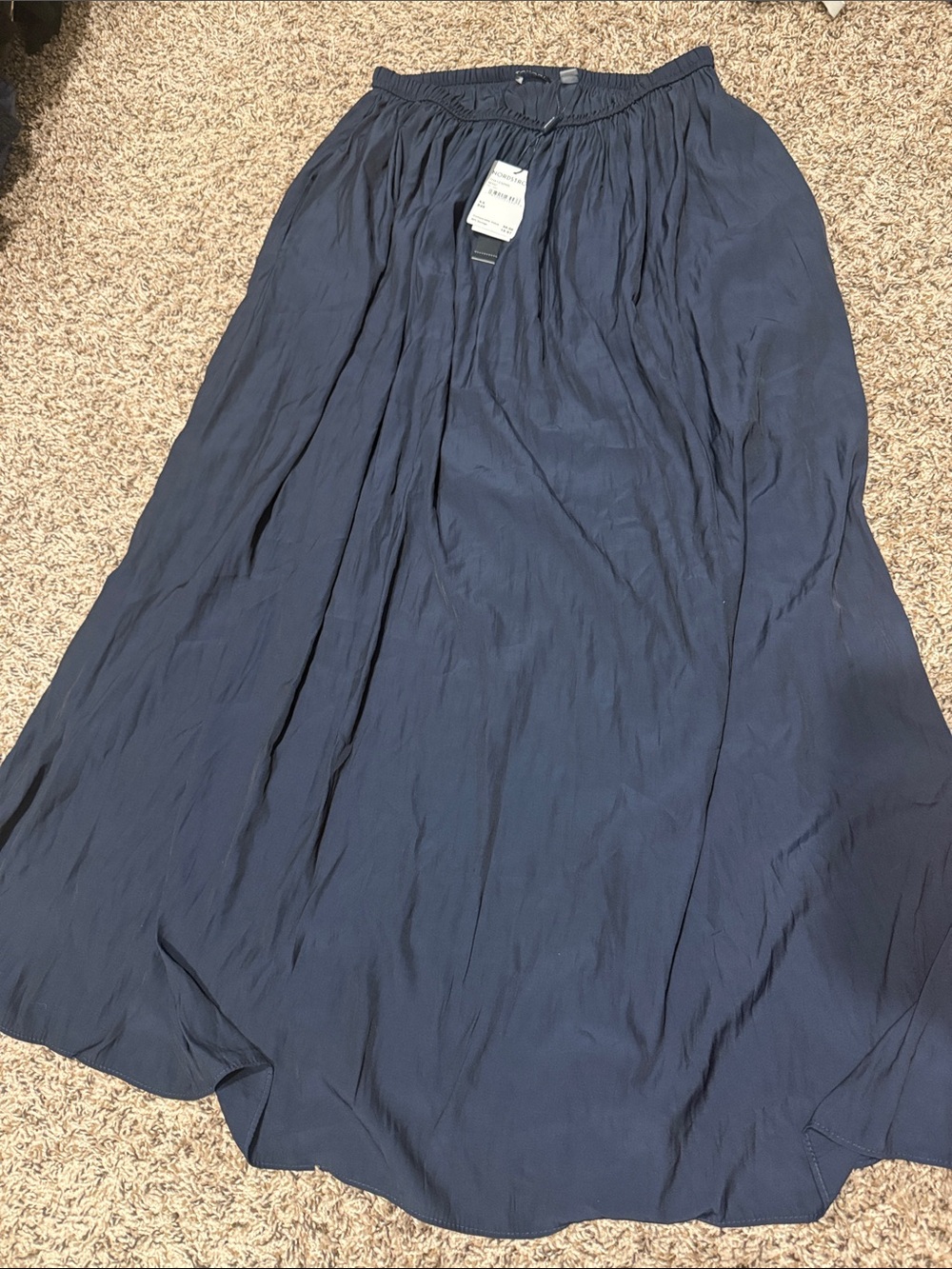 Nordstrom Navy Maxi Skirt with Elastic Waist